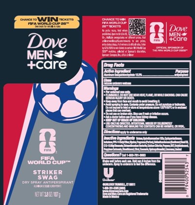 Label (Dove Men + Care Fifa World Cup Striker Swag Dry Spray Antiperspirant)